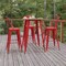 Flash Furniture 30 RD Bar Top Table Brown Poly Top/Red Frame JJ-T14623H-76-BRRD-GG - alternate 9